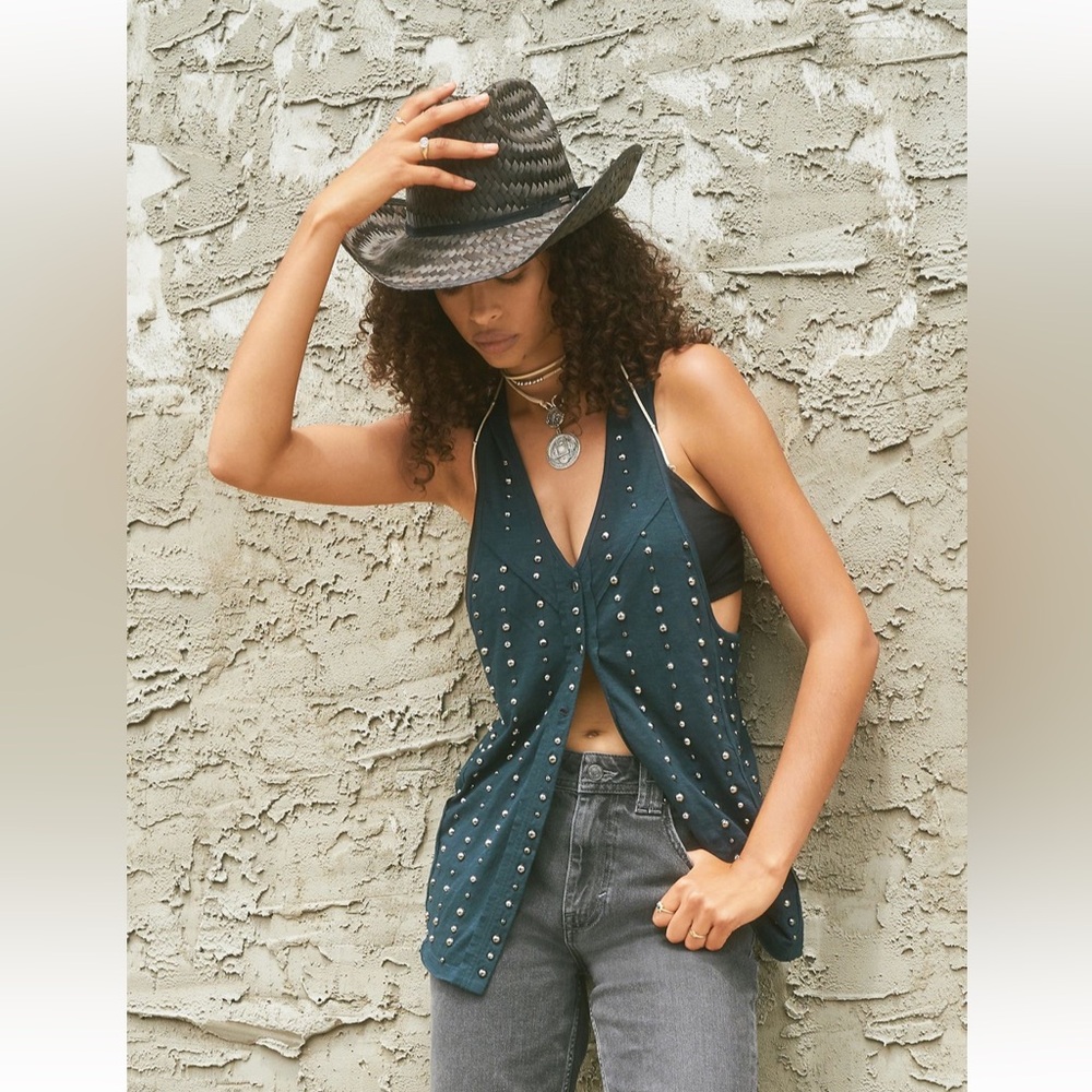 New Free People Piper Tank studded vest